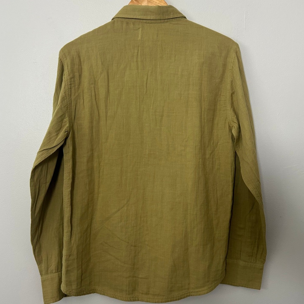 Pact Shirt Womens Medium Olive Green Organic Cotton Long Sleeve Button Down - Picture 3 of 8
